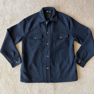 RDI Navy Button-Front Shirt Jacket